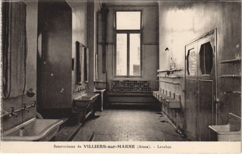 Carte postale ancienne Villiers-sur-Marne Lavabos