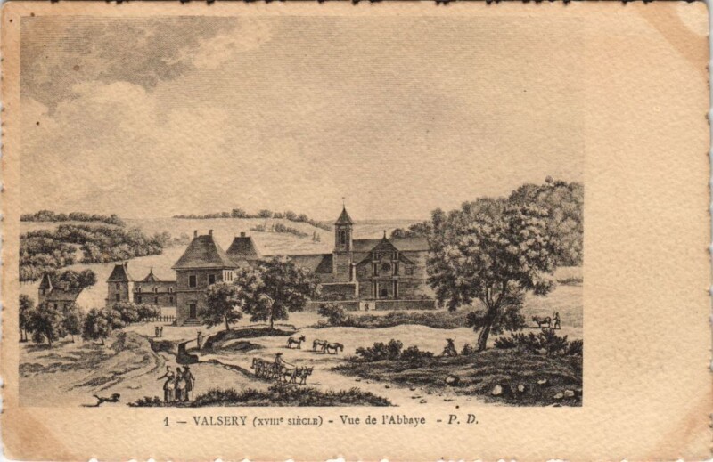 Carte postale ancienne Valsery Vue de l'abbaye