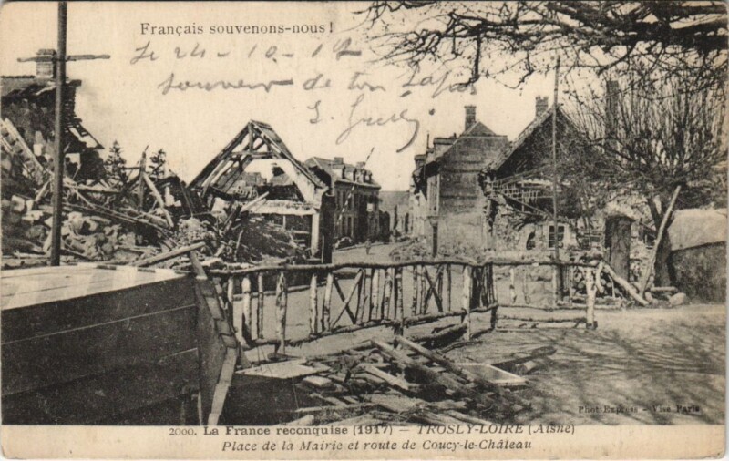 Carte postale ancienne La france reconquise Trosly loire à Trosly-Loire