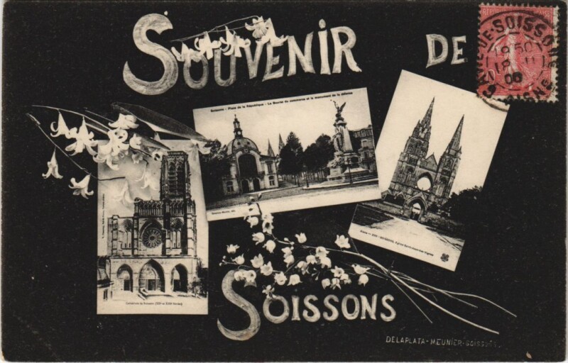 Carte postale ancienne Souvenir De Soissons à Soissons