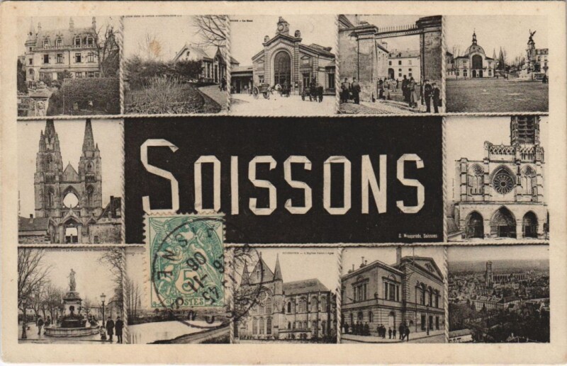 Carte postale ancienne Soissons à Soissons