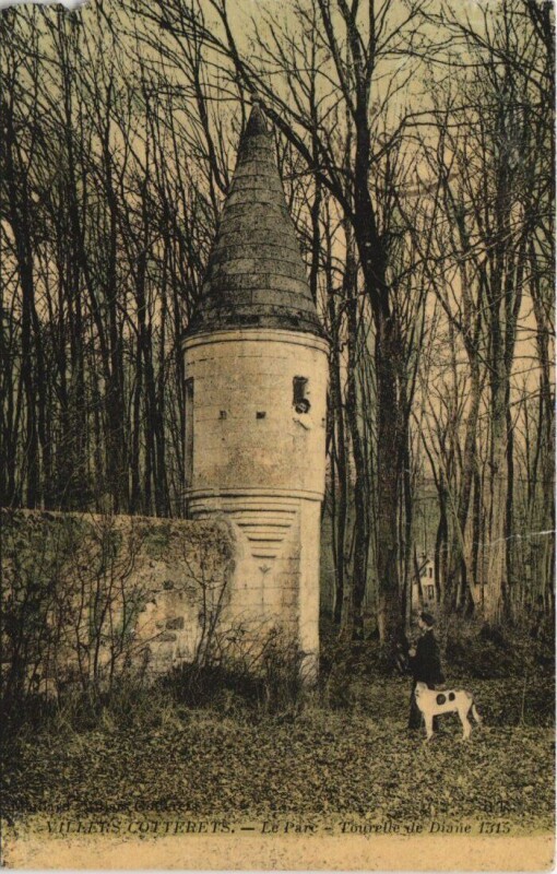 Carte postale ancienne Villers-Cotterets Le parc