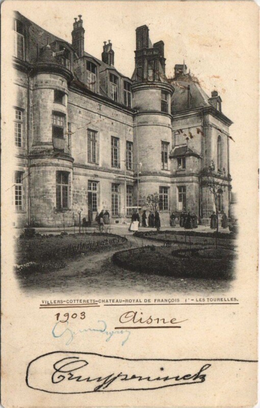 Carte postale ancienne Villers-Cotterets Chateau de francois