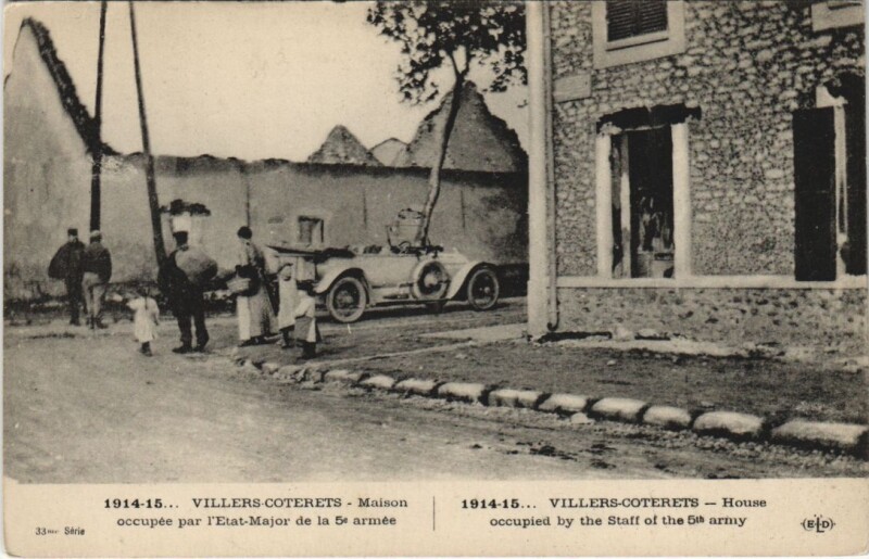 Carte postale ancienne Villers-Cotterets Maison occupee par