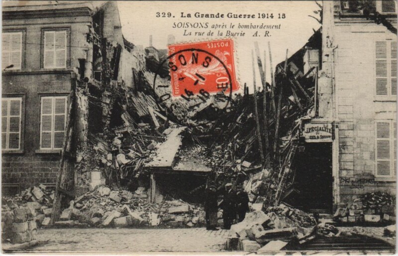 Carte postale ancienne Soissons La grande guerre à Soissons