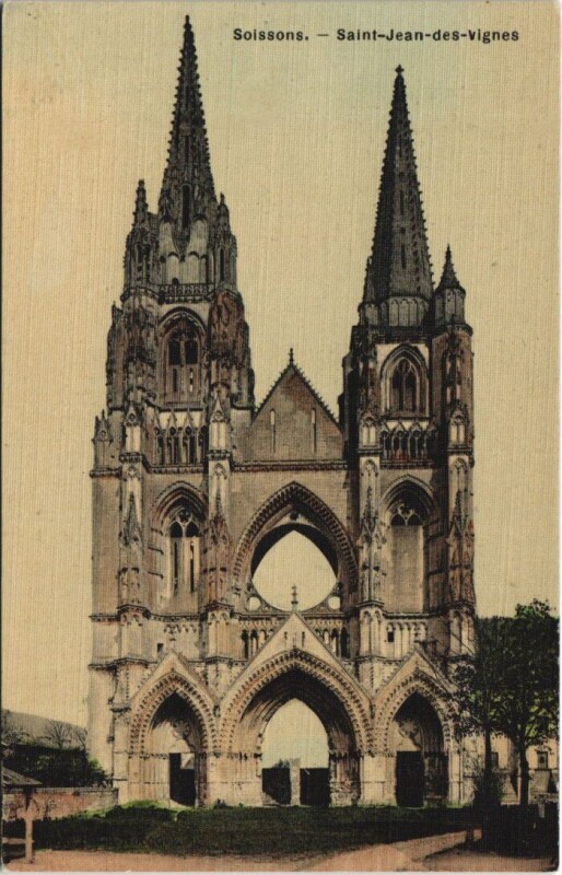 Carte postale ancienne Soissons Saint-jean des vignes à Soissons