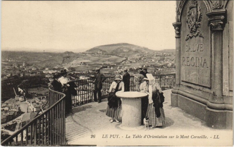 Carte postale ancienne Le Puy - La table d'orientation