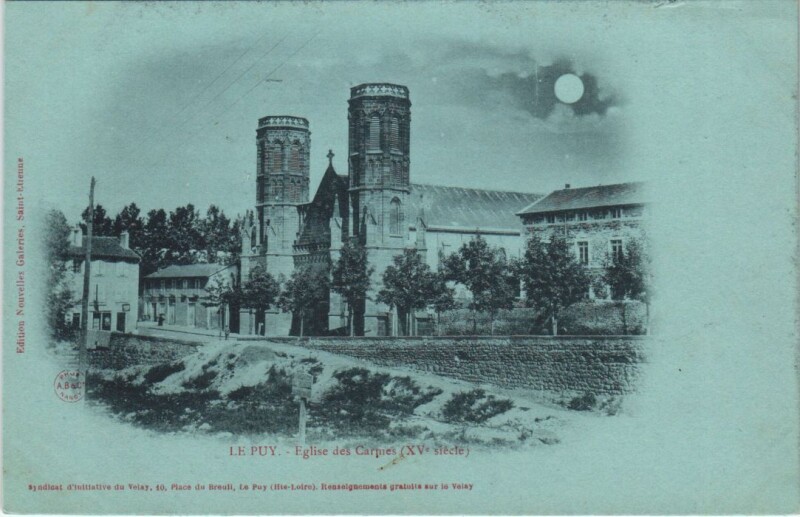Carte postale ancienne Le Puy - Eglise des carnes