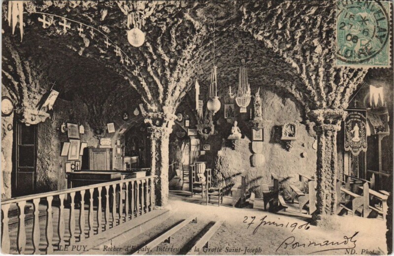Carte postale ancienne Le Puy - Rocher d'Espaly