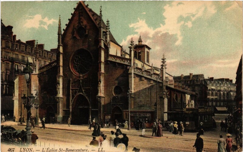 Carte postale ancienne Lyon Eglise Saint-Bonaventure