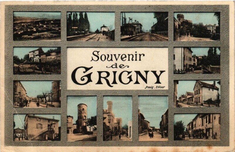 Carte postale ancienne Souvenir de Grigny à Grigny