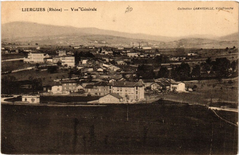 Carte postale ancienne Liergues vue générale
