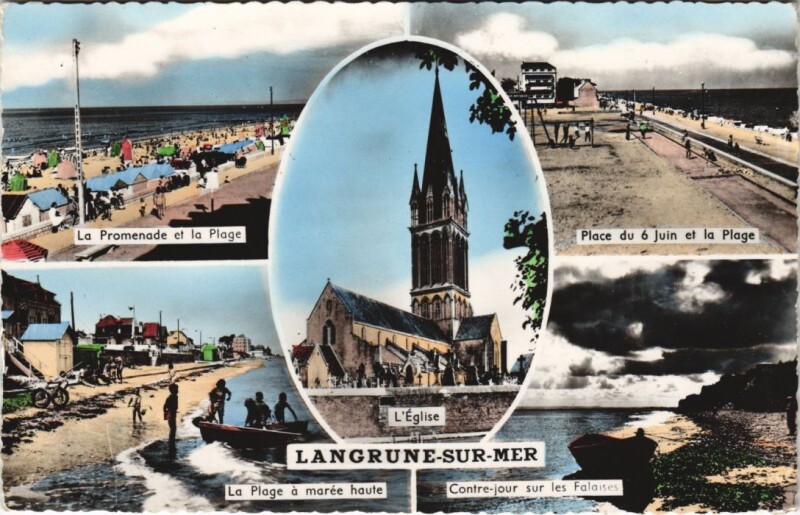 Carte postale ancienne Langrune-sur-Mer Scenes à Langrune-sur-Mer