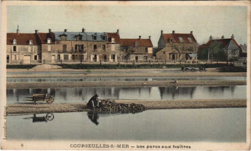 Carte postale ancienne Courseulles-sur-Mer Les Parcs aux Haitres à Courseulles-sur-Mer