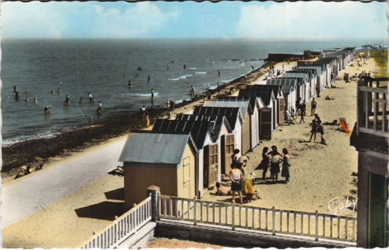 Carte postale ancienne Bernieres-sur-Mer La Plage