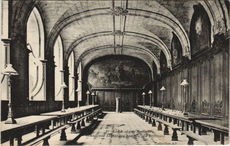 Carte postale ancienne Caen Lycee Malherbe