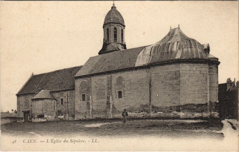 Carte postale ancienne Caen L'Eglise du Sepulcre