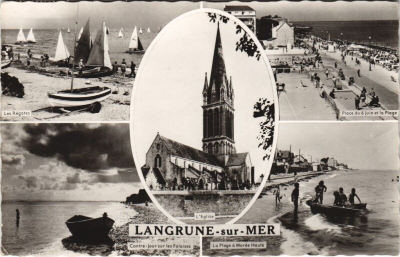 Carte postale ancienne Langrune-sur-Mer Scenes à Langrune-sur-Mer