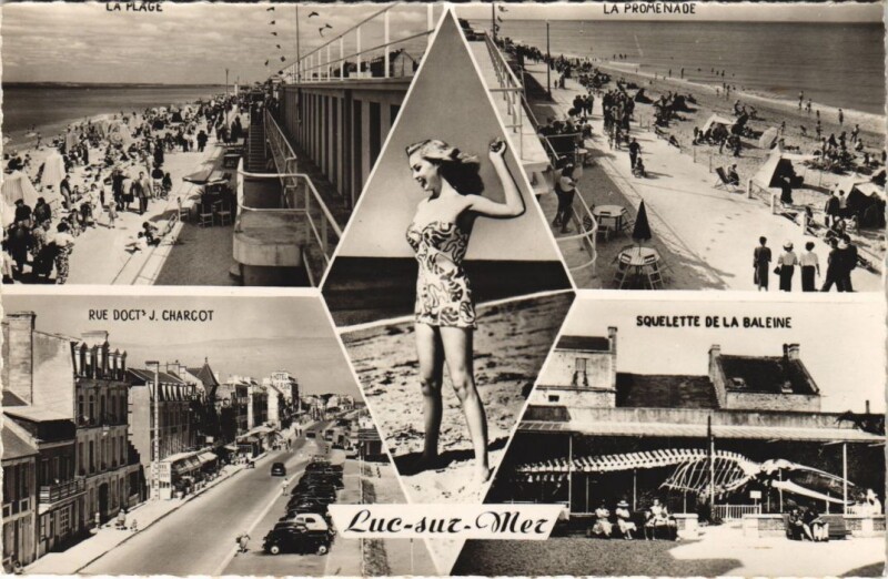 Carte postale ancienne Luc-sur-Mer Scenes à Luc-sur-Mer