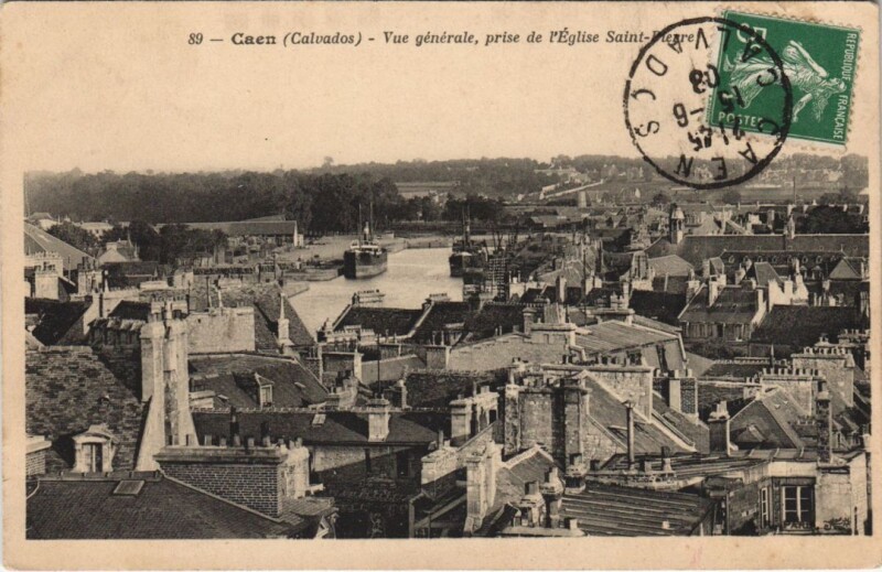 Carte postale ancienne Caen Vue Generale
