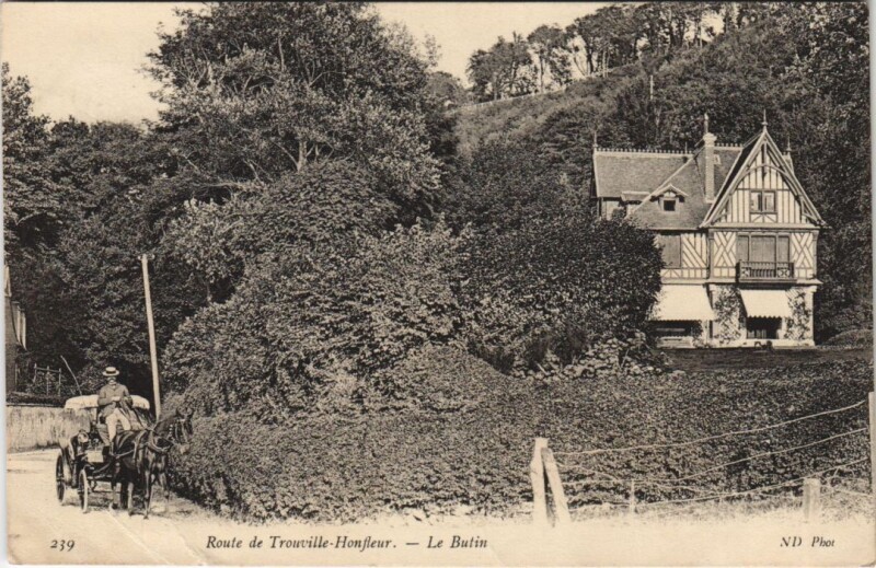 Carte postale ancienne Route de Trouville-Honfleur - Le Butin à Honfleur