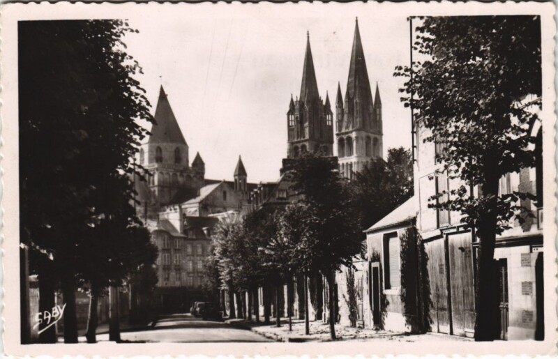 Carte postale ancienne Caen Eglise Saint-Etienne