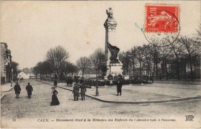 Carte postale ancienne Caen Monument