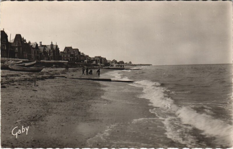 Carte postale ancienne Hermanville La Plage a Maree Haute
