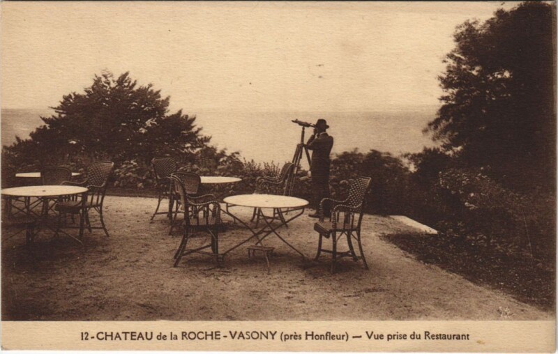 Carte postale ancienne Honfleur Chateau de la Roche-Vasouy - Vue prise du Restaurant à Honfleur