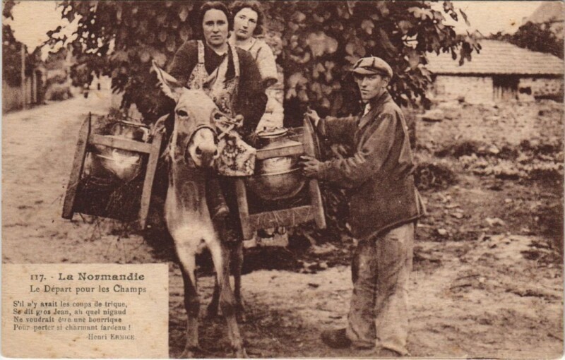 Carte postale ancienne Le Depart pour les Champs