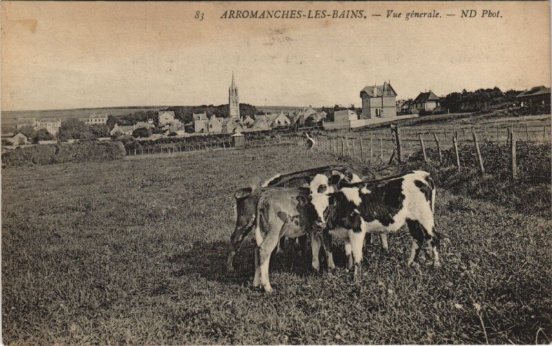 Carte postale ancienne Arromanches-les-Bains Vue Generale à Arromanches-les-Bains