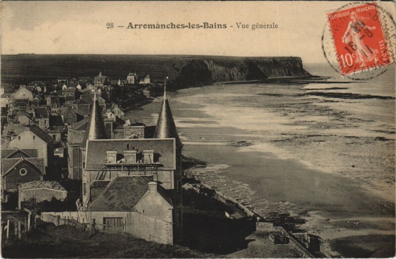 Carte postale ancienne Arromanches-les-Bains Vue Generale à Arromanches-les-Bains