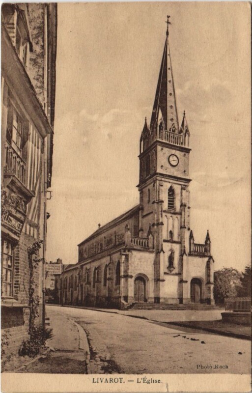 Carte postale ancienne Livarot L'Eglise