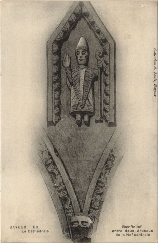 Carte postale ancienne Bayeux La Cathedrale - Bas-Relief à Bayeux