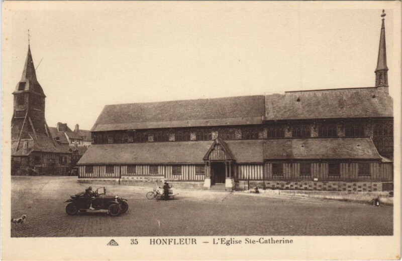 Carte postale ancienne Honfleur L'Eglise Sainte-Catherine à Honfleur