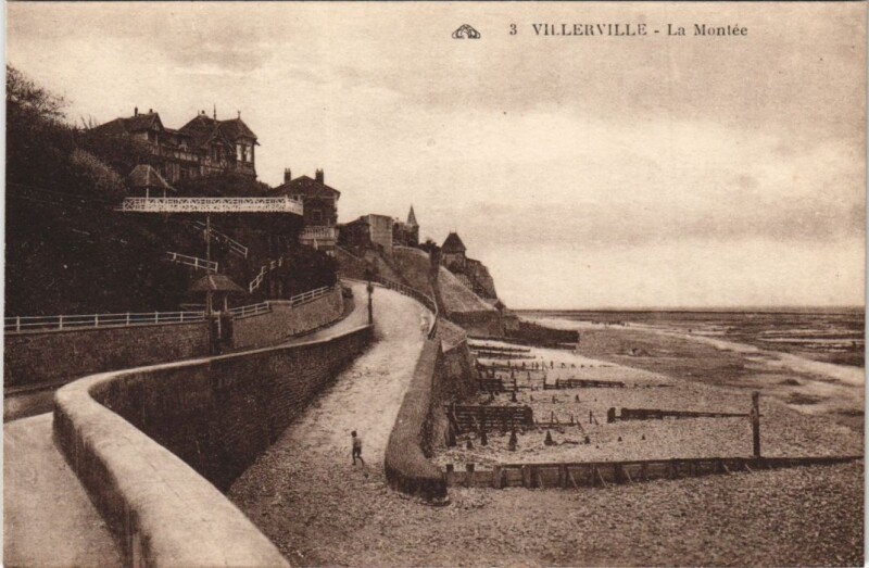 Carte postale ancienne Villerville-sur-Mer La Montee à Villerville