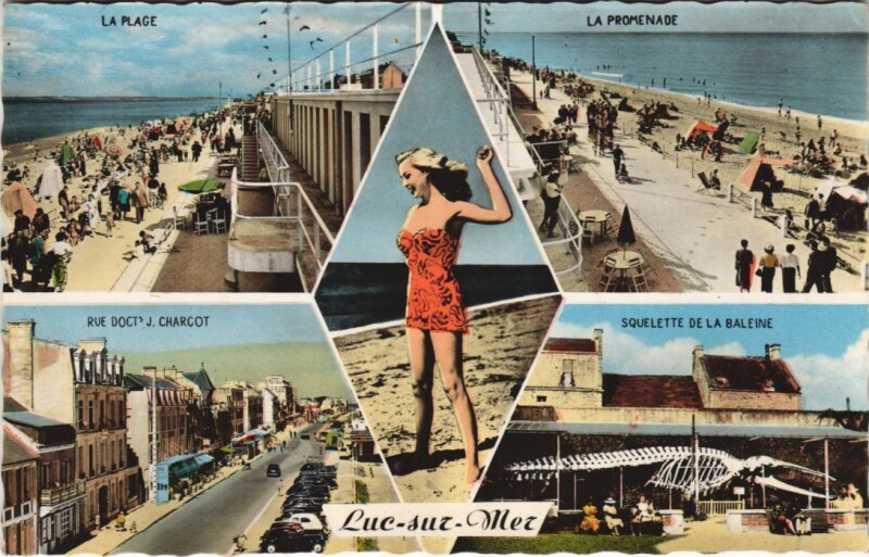 Carte postale ancienne Luc-sur-Mer Scenes à Luc-sur-Mer