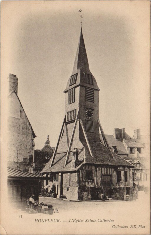 Carte postale ancienne Honfleur L'Eglise Sainte-Catherine à Honfleur