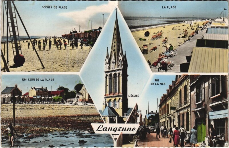 Carte postale ancienne Langrune-sur-Mer Scenes à Langrune-sur-Mer