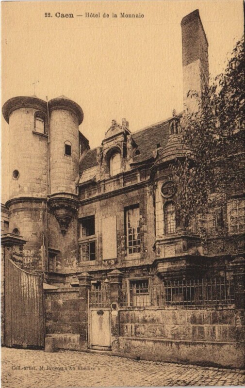 Carte postale ancienne Caen Hotel de la Monnaie