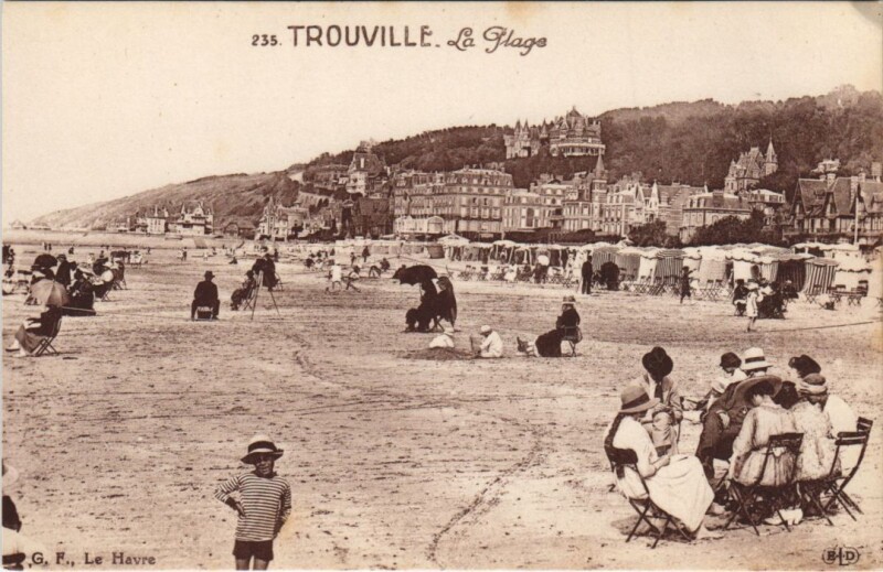 Carte postale ancienne Trouville-sur-Mer La Plage à Trouville-sur-Mer