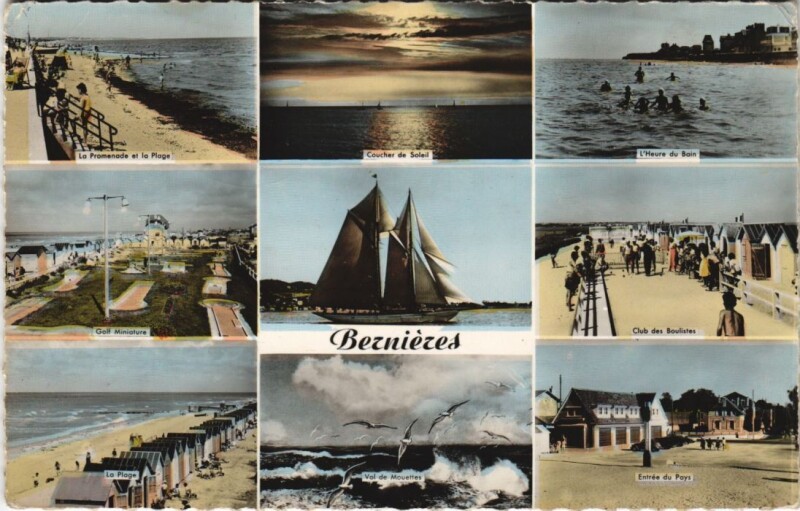 Carte postale ancienne Bernieres-sur-Mer Scenes