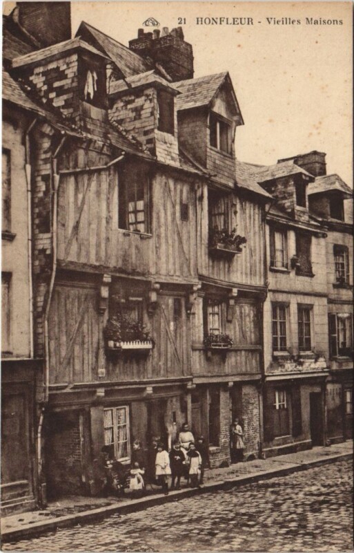 Carte postale ancienne Honfleur Vieilles Maisons à Honfleur