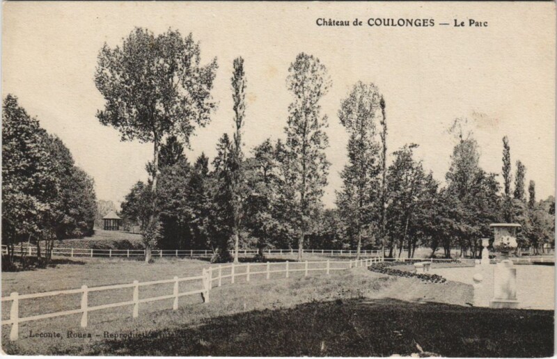 Carte postale ancienne Coulonges Chateau de Coulonges - Le Parc