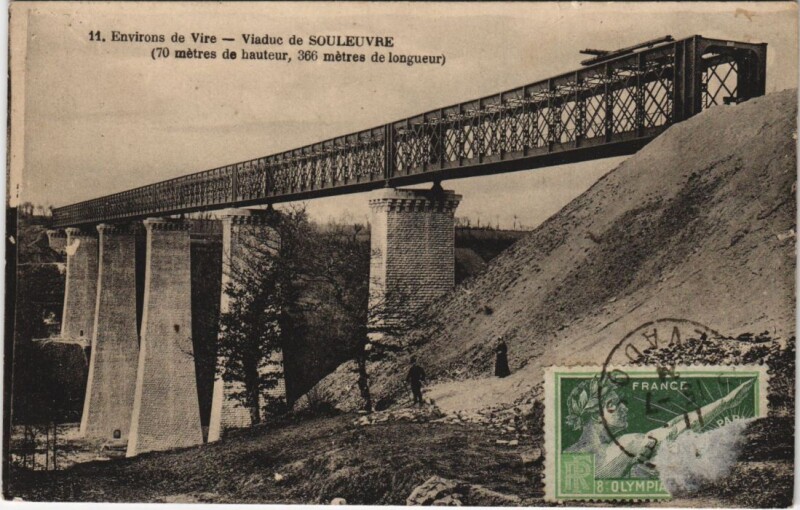 Carte postale ancienne Vire Environs - Viaduc de Souleuvre
