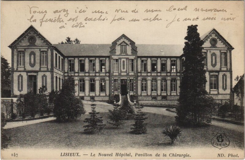 Carte postale ancienne Lisieux Le Nouvel Hopital - Pavillon de la Chirurgie à Lisieux