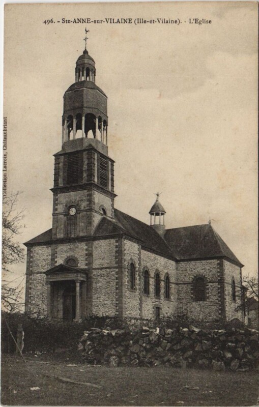 Carte postale ancienne Sainte-Anne-sur-Vilaine L'Eglise à Sainte-Anne-sur-Vilaine