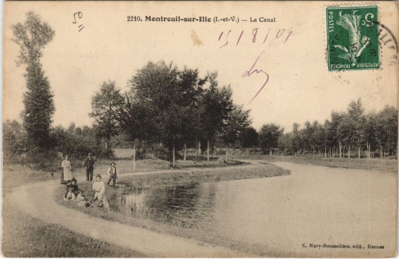 Carte postale ancienne Montreuil-sur-Ille Le Canal à Montreuil-sur-Ille