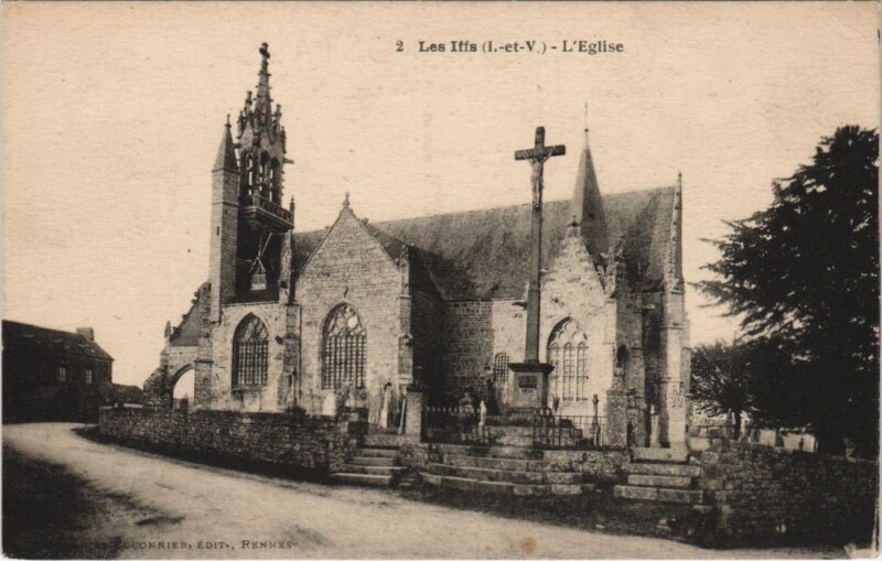 Carte postale ancienne Les Iffs L'Eglise aux Iffs