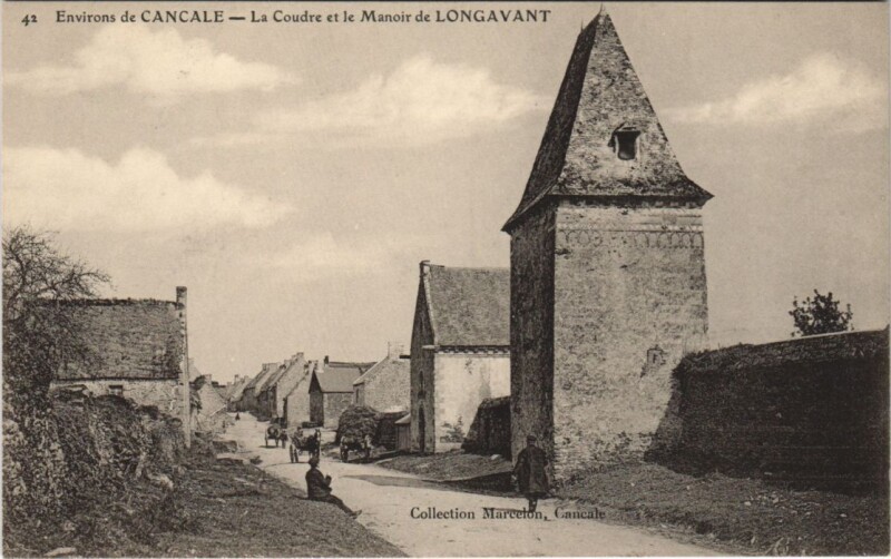 Carte postale ancienne Cancale Environs - La Coudre et le Manoir de Longavant à Cancale